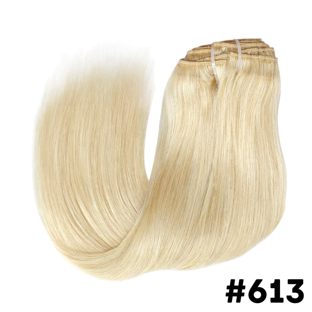 Brown Clip In Hair Extensions Real Human Hair Brazilian For Women Straight Hair 8pcs 120gram Remy Human Hair Thick Silky  Soft