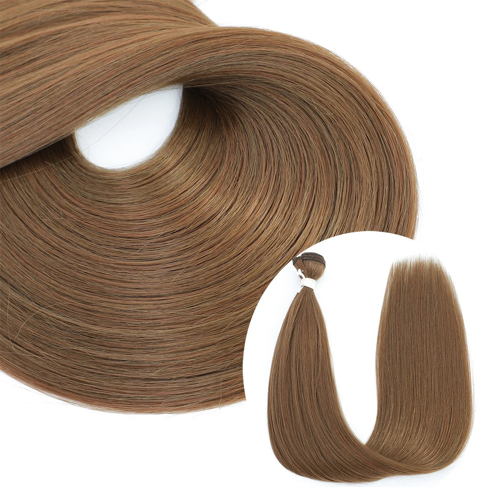Straight Hair Bundle Super Long Synthetic Weave Hair Extension Fake Yaki Straight Hair Weaving Orange Color Full to End YunRong