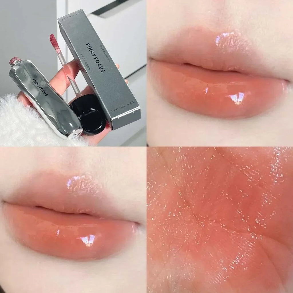 Nude Mirror Lip Gloss Clear Moisturizing Hydrating Water Light Jelly Plump Lip Glaze Oil Lipstick Tint Makeup Korean Cosmetics