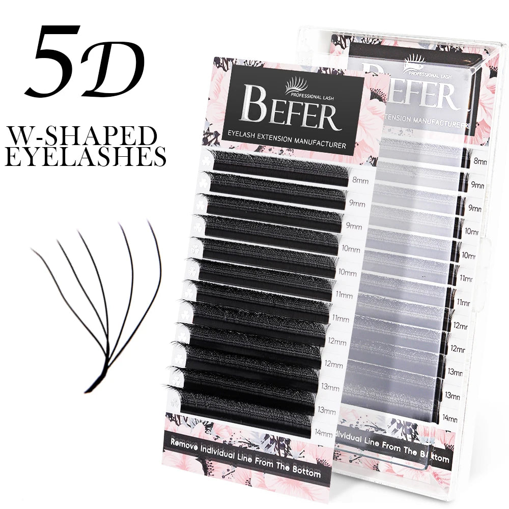 Befer Beauty Cilios 5D 3D 4D 6DW Shaped Lashes Extension Technological Fibers Eyelashes Extensions Professional Lash Supplies