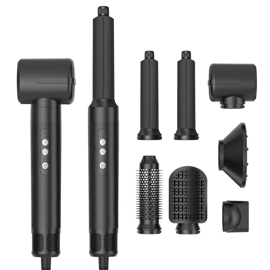 7 in 1 Hair Dryer 1400W Straightener Hair Brush Hot Comb Professional Auto Wrap Dryer&Straightening Brush Automatic Curling Iron