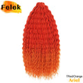 Ariel Curl Hair Synthetic Water Wave Twist Crochet Hair Braid Hair Ombre Blonde Pink 22 Inch Deep Wave Braiding Hair Extension