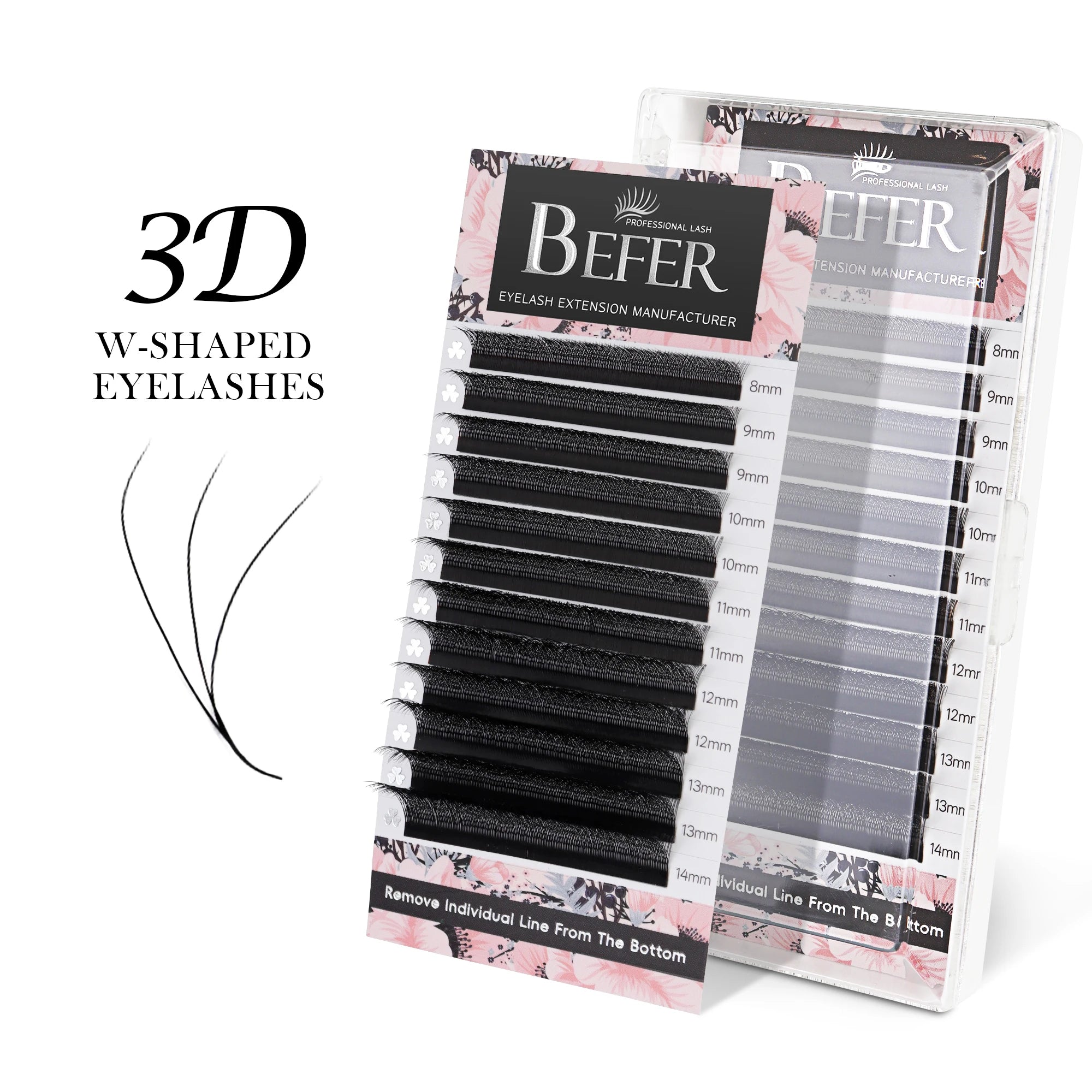 Befer Beauty Cilios 5D 3D 4D 6DW Shaped Lashes Extension Technological Fibers Eyelashes Extensions Professional Lash Supplies