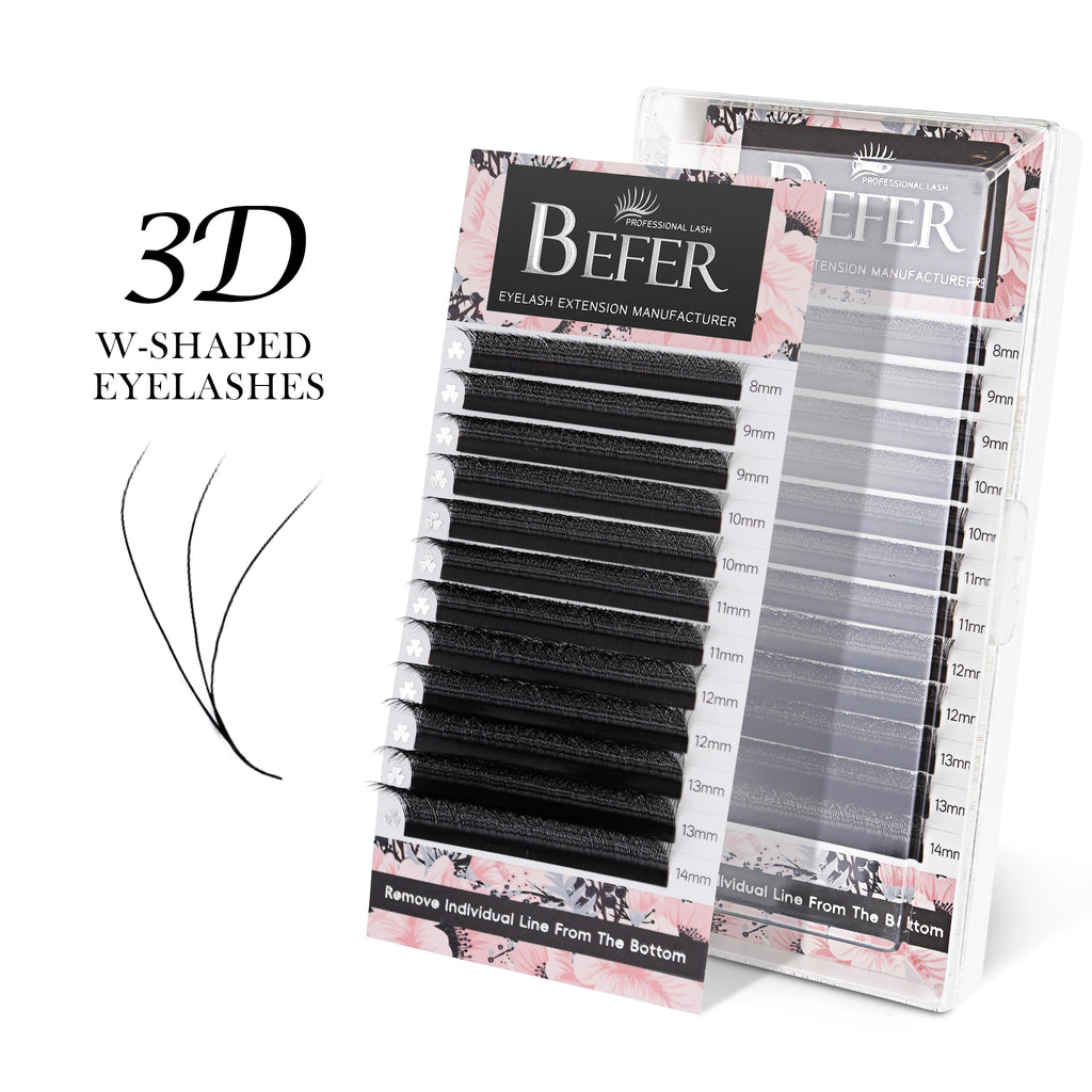 Befer Beauty Cilios 5D 3D 4D 6DW Shaped Lashes Extension Technological Fibers Eyelashes Extensions Professional Lash Supplies