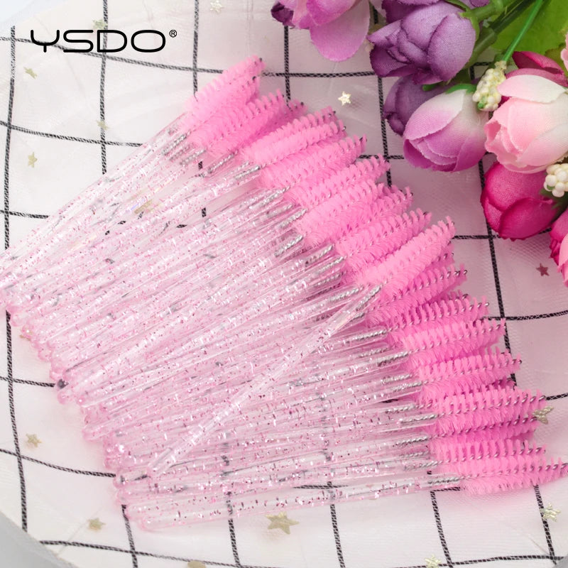 5/50pcs Crystal Eyelashes Brush Makeup Extension Eyebrow Brushes Eye Lashes Makeup Professional Makeup Beauty Tool
