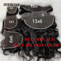 HiEbony Body Wave 13x6 HD Lace Frontal 100% Human Hair Invisiable 5x5/6x6/7x7 HD Lace Closure Melt Skins Pre Plucked Hairline