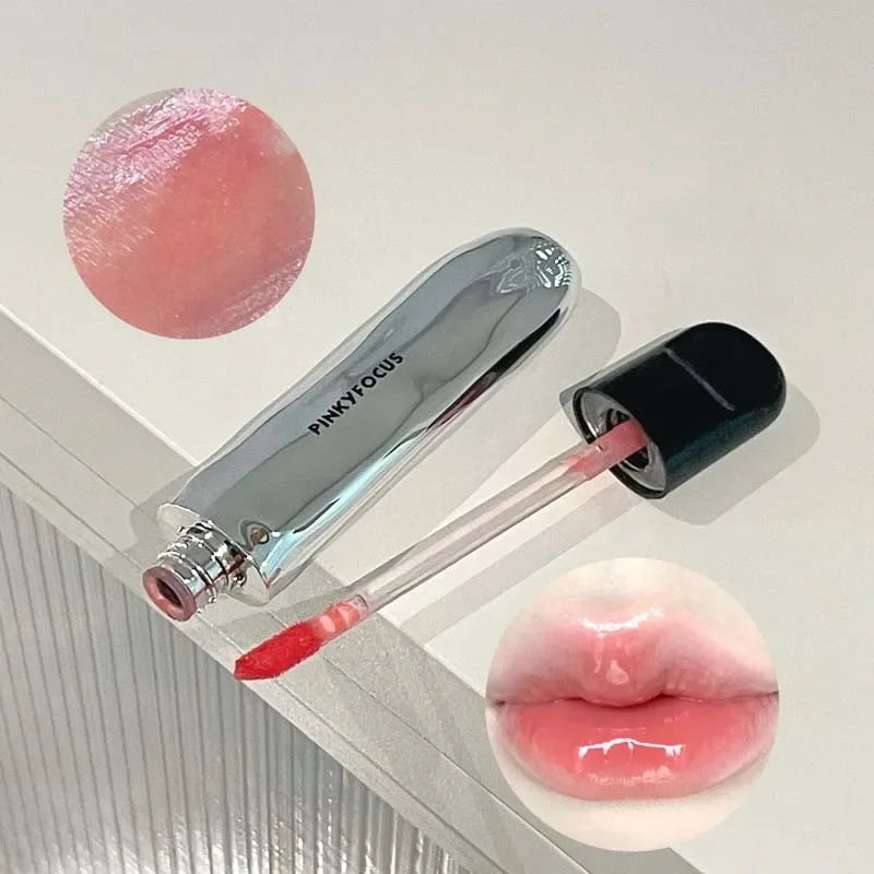 Nude Mirror Lip Gloss Clear Moisturizing Hydrating Water Light Jelly Plump Lip Glaze Oil Lipstick Tint Makeup Korean Cosmetics