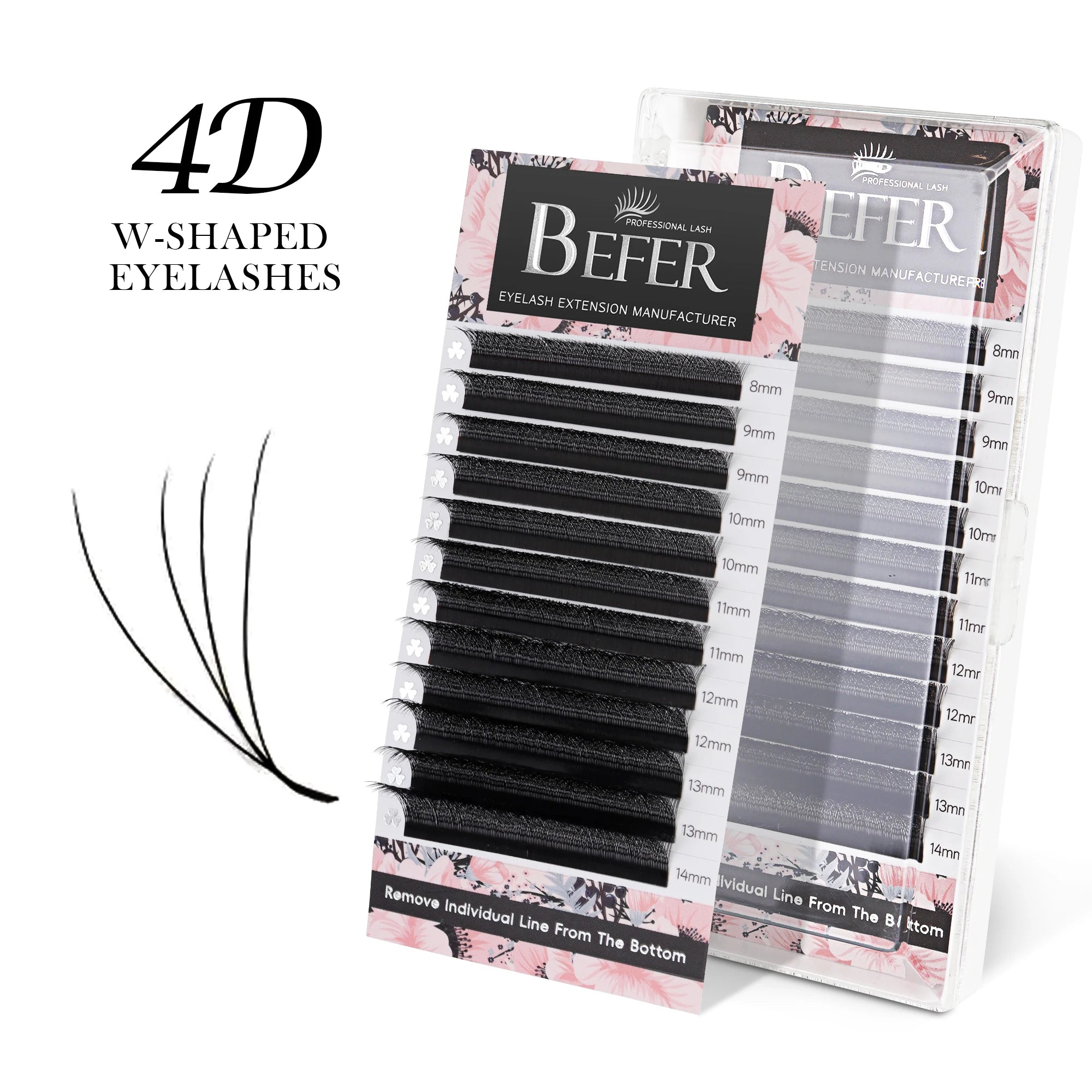 Befer Beauty Cilios 5D 3D 4D 6DW Shaped Lashes Extension Technological Fibers Eyelashes Extensions Professional Lash Supplies